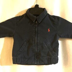 Ralph Lauren Polo Baby Jacket Size 9 Months Navy Blue Adorable!
